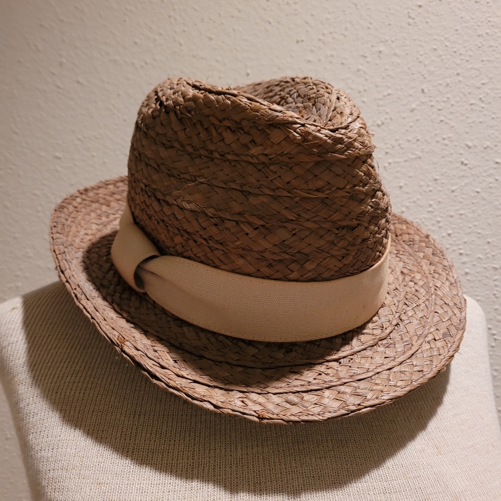 Hat Attack, Spring Fedora-style, brown straw hat, small